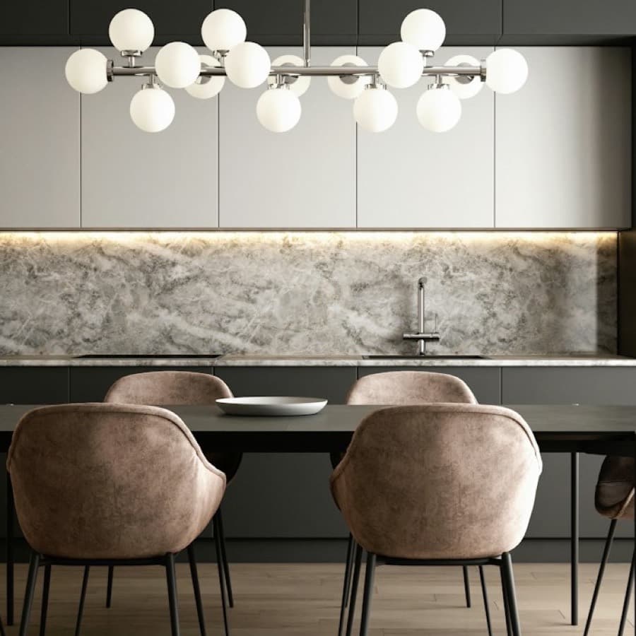Exemple de publicité pour un cuisiniste, avec prise de rendez-vous en showroom