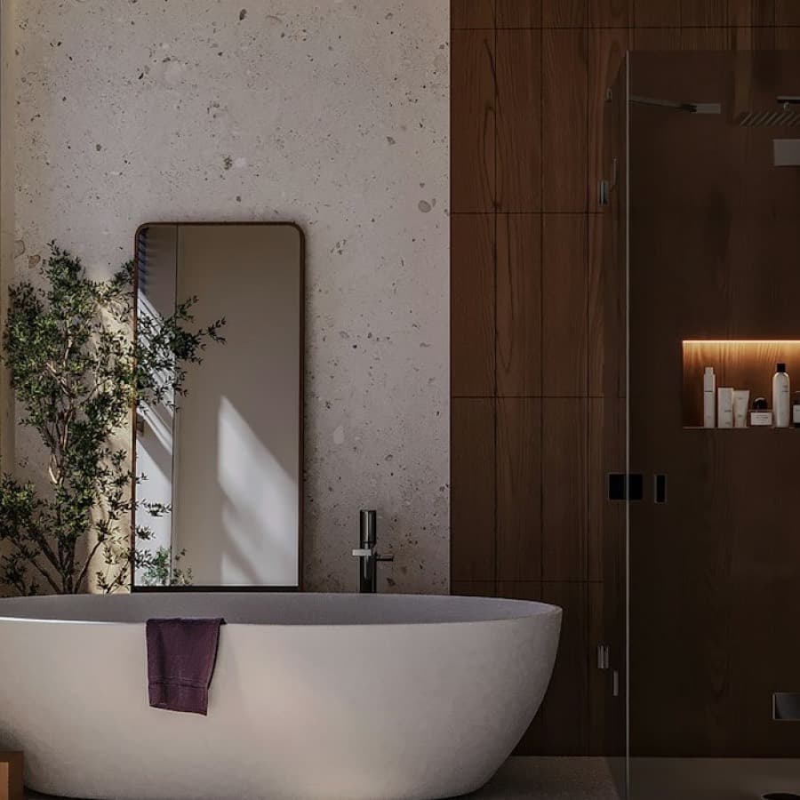 Exemple de publicité pour un spécialiste de la salle de bain, avec demande de devis